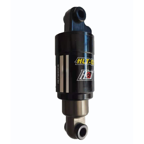 Lankeleisi bikes X3000Plus e-bike rear suspension shock absorber showing durable metal construction and mounting hardware.